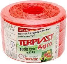 Шнурок садовий TEX1000/500м Terplast (Польща) 0,5 кг червоний