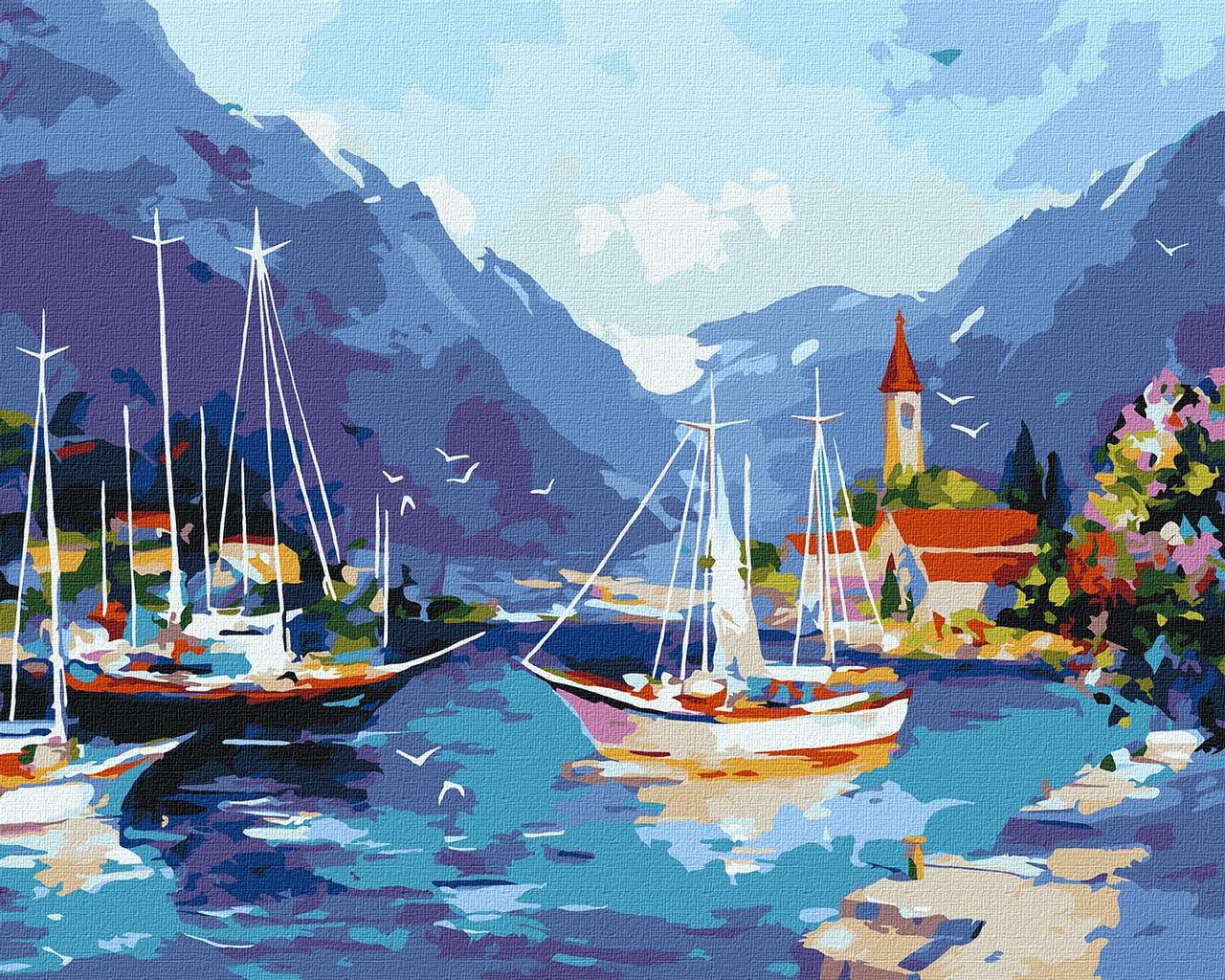 Картина за номерами Пейзаж У морській бухті 40*50 см Ідейка KHO 2770