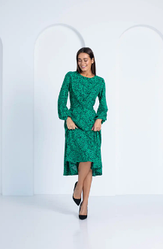 Сукня молодіжна у зеленому кольорі з принтом розміри 44, 46, 48