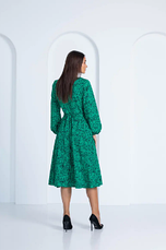 Сукня молодіжна у зеленому кольорі з принтом розміри 44, 46, 48, фото 4