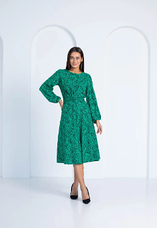 Сукня молодіжна у зеленому кольорі з принтом розміри 44, 46, 48, фото 5