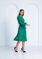 Сукня молодіжна у зеленому кольорі з принтом розміри 44, 46, 48, фото 3