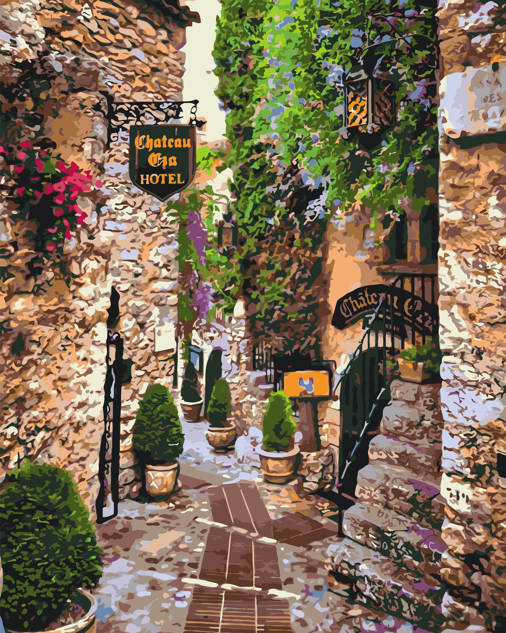 Картина за номерами Квітуча вулиця. Міський пейзаж 40*50 см Оригамі LW 32280, фото 1