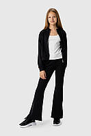 Костюм (кофта+штани кльош) для дівчинки Viollen 2188 128 см Чорний (2000990091741D)