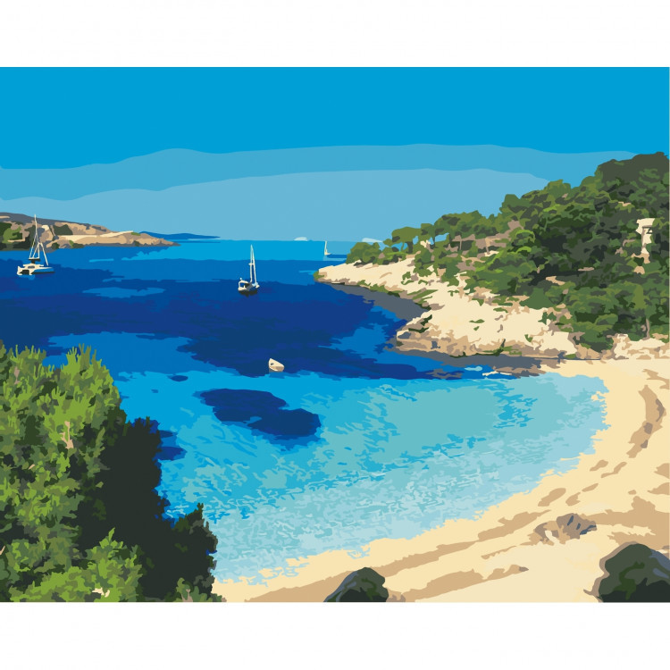 Картина за номерами Море. Кіпр 40*50 см ArtCraft 10581-AC
