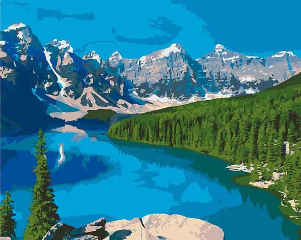 Картина за номерами Озеро Марейн, Канада 40*50 см ArtCraft 10587-AC, фото 1