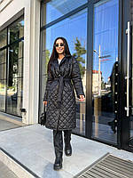Подовжена Куртка жіноча Демісезонна Тканина: стьобана плащовка-силікон 150 Розміри: 42-44, 46-48, 50-52