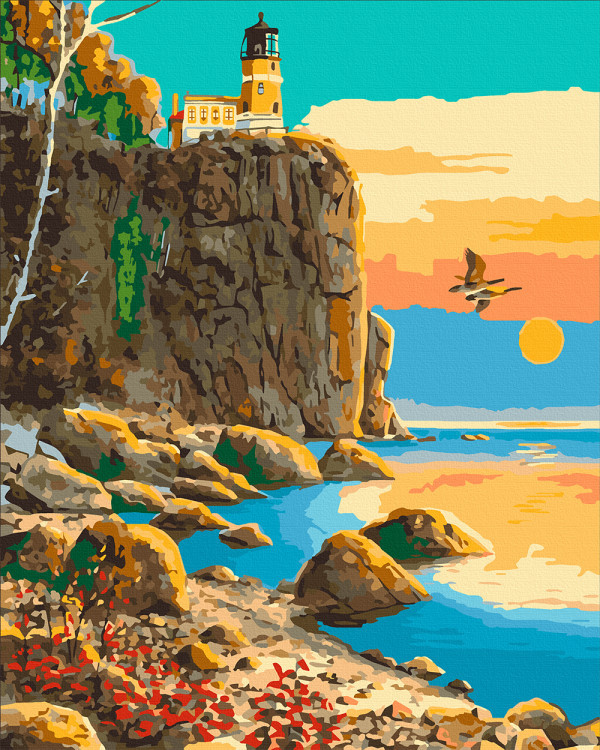 Картина за номерами Морська. Маяк Спліт-Рок 40*50 см ArtCraft 10570-AC