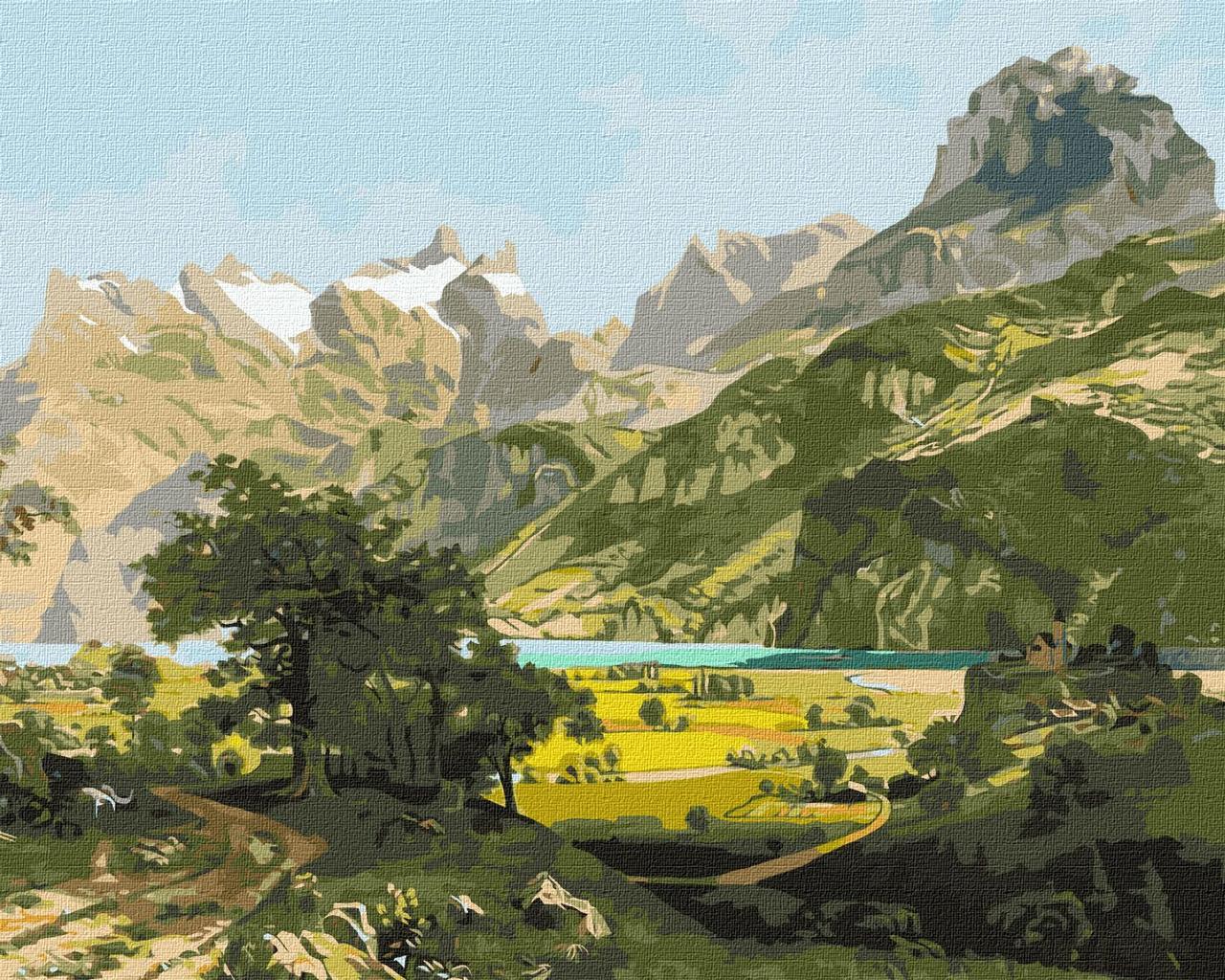 Картина за номерами Гірський пейзаж 40*50 см Ідейка KHO2875, фото 1