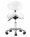Косметичний профільований стілець білий, фото 2