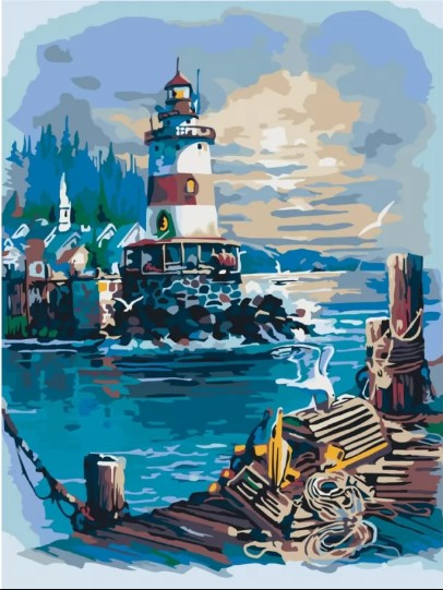 Картина за номерами Пейзаж. Маяк 30*40 см ArtCraft 10593-NN