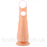 Фалоїмітатор 21 см подвійний, фаллос силіконовий для подвійного проникнення, інтимні іграшки, фото 2