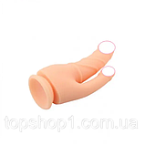 Фалоїмітатор 21 см подвійний, фаллос силіконовий для подвійного проникнення, інтимні іграшки, фото 6