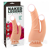 Фалоїмітатор 21 см подвійний, фаллос силіконовий для подвійного проникнення, інтимні іграшки, фото 7