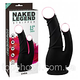 Фалоїмітатор 21 см подвійний, фаллос силіконовий для подвійного проникнення, інтимні іграшки, фото 9