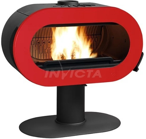 Піч-камін Invicta Fifty червона емаль (ref. 6480-47). 10 кВт