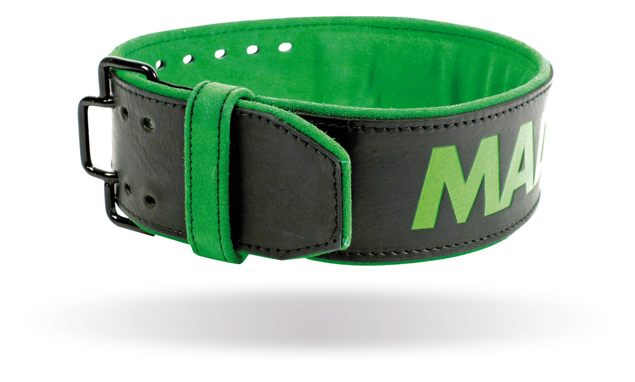 Пояс для тяжелой атлетики MadMax MFB-302 Quick Release Belt  шкіряний Black/Green XL