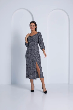 Сукня молодіжна у чорному кольорі з принтом розміри 44, 46, 48, 50, фото 1