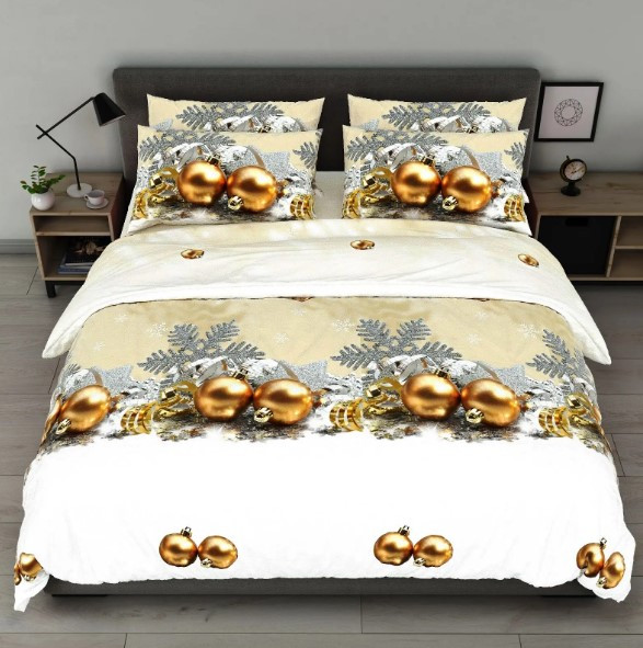 Двоспальний комплект постільної білизни з тканини Бязь Голд "Золоті іграшки"