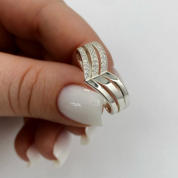 Каблучка у формі потрійної стріли Поворот, фото 1