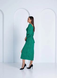 Сукня молодіжна у зеленому кольорі з принтом розміри 44, 46, 48, 50, фото 3