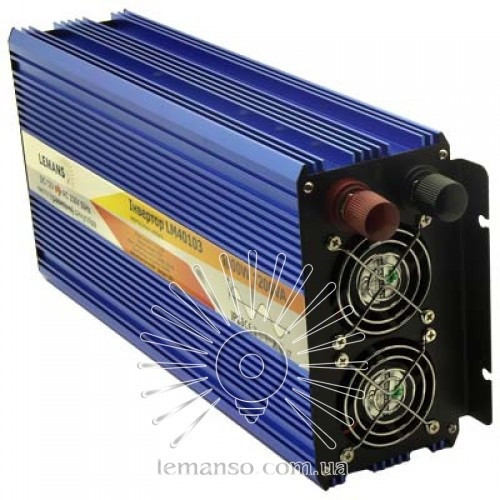 Інвертор синій корпус Lemanso з 12VDC до 230V AC 1000W 1200VA + зарядка 20А, фото 1