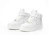 Зимові Кросівки ХУТРО Nike Air Force high White Winter взуття Найк Аір Форс білі високі шкіряні жіночі чоловічі теплі, фото 6