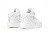 Зимові Кросівки ХУТРО Nike Air Force high White Winter взуття Найк Аір Форс білі високі шкіряні жіночі чоловічі теплі, фото 7