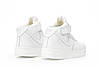Зимові Кросівки ХУТРО Nike Air Force high White Winter взуття Найк Аір Форс білі високі шкіряні жіночі чоловічі теплі, фото 8