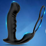 Масажер простати з ерекційними кільцями, 9 режимів з керуванням від смартфона, фото 2