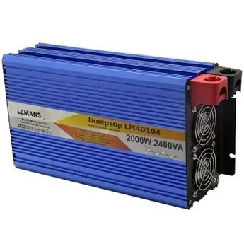 Інверторний перетворювач Lemanso LM40104 12VDC-230 V / AC 2000 Вт пікова 4000 Вт /  правильна синусоїда