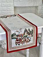 Доріжка - ранер на стіл Новорічний, 37x100 см., гобелен