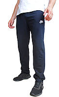 Спортивные штаны на флисе мужские, синие 48