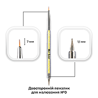 Кисточка для рисования Mett Expert №0/дотс двухсторонняя