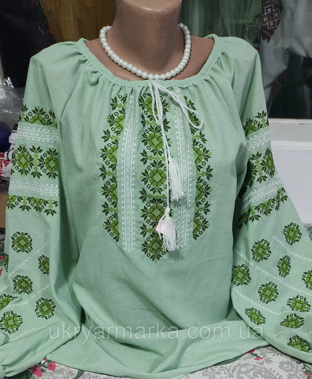 Жіноча вишита блузка "Конюшина", фото 1