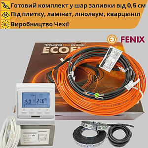 Тепла підлога комплект Fenix ADSV18  нагрівальний кабель+ програмований терморегулятор. Комплект для монтажу в стяжку