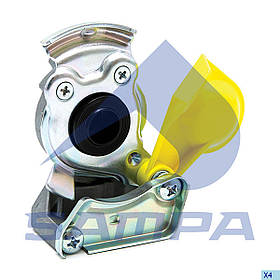 Пневмоз'єднання з клапаном M22x1,5 жовта