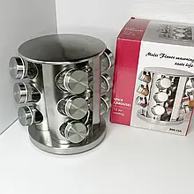 Набір для спецій Spice carousel, 12 ємностей (баночок) і Підставка для карусель спецій (9)