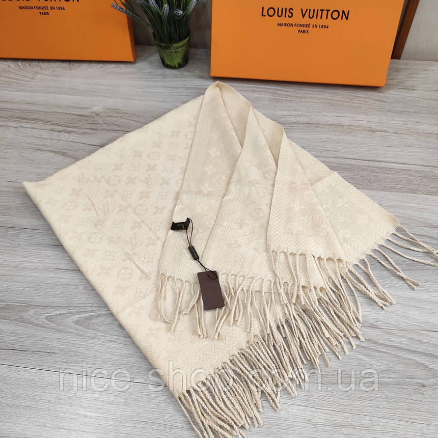 Хустка Louis Vuitton кашемір із бахромою, фото 1