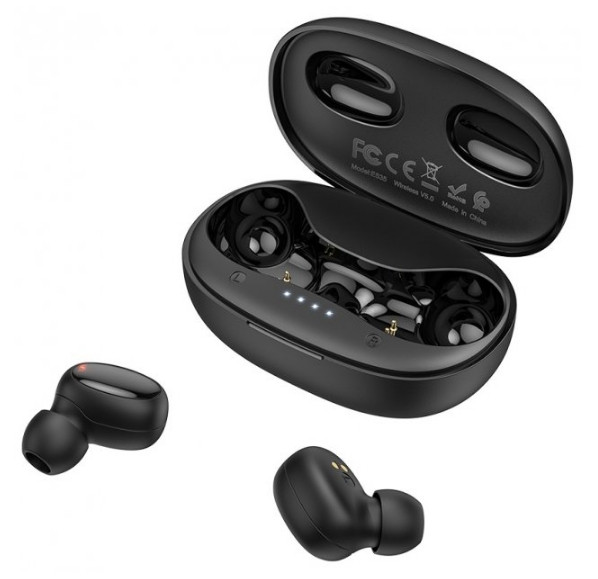 Бездротова Bluetooth стерео гарнітура BT Hoco ES35 TWS V5.0 сенсорні Black, фото 1