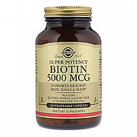 Биотин, Biotin, Solgar, 5000 мкг, 100 капсул