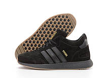 Зимние Мужские Кроссовки Adidas Iniki Black (Мех)41-42-43-44-45