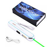 Ліхтар лазер 1913+COB (зелений промінь) microUSB (2 режими), фото 5