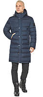 Мужская куртка синяя зимняя с молниями по бокам модель 51300