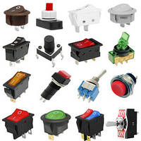 Кнопки, перемикачі, тумблери