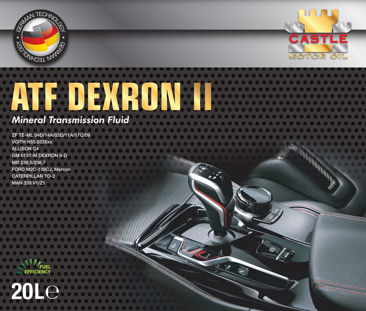 Трансмісійна олива CASTLE ATF DEXTRON II 20л API V2