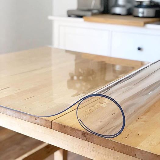 Гнучке (м'яке, рідке) скло скатертину на стіл Soft Glass 1.6х1.4м (товщина 2.0 м) Прозора, фото 1