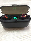 Bluetooth stereo гарнітура навушники BT F9 TWS вакуумні з дисплеєм black, фото 4