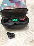 Bluetooth stereo гарнітура навушники BT F9 TWS вакуумні з дисплеєм black, фото 6
