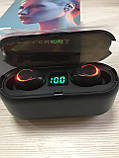 Bluetooth stereo гарнітура навушники BT F9 TWS вакуумні з дисплеєм black, фото 7